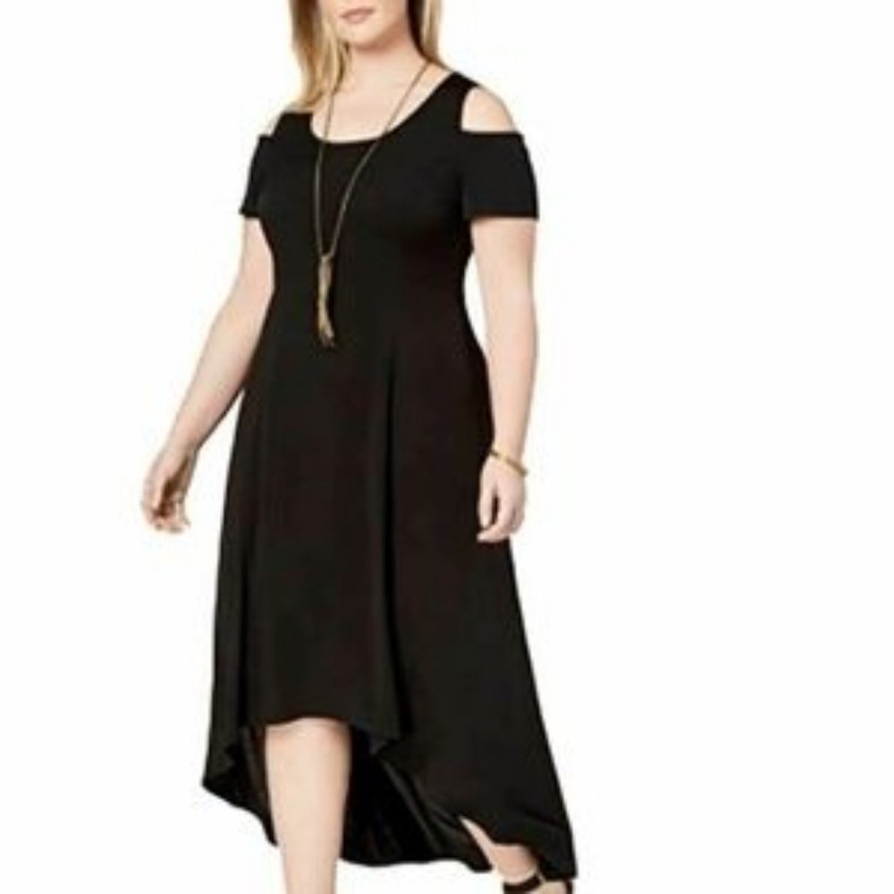 NY Collection 2X Plus Size Black Maxi Dress